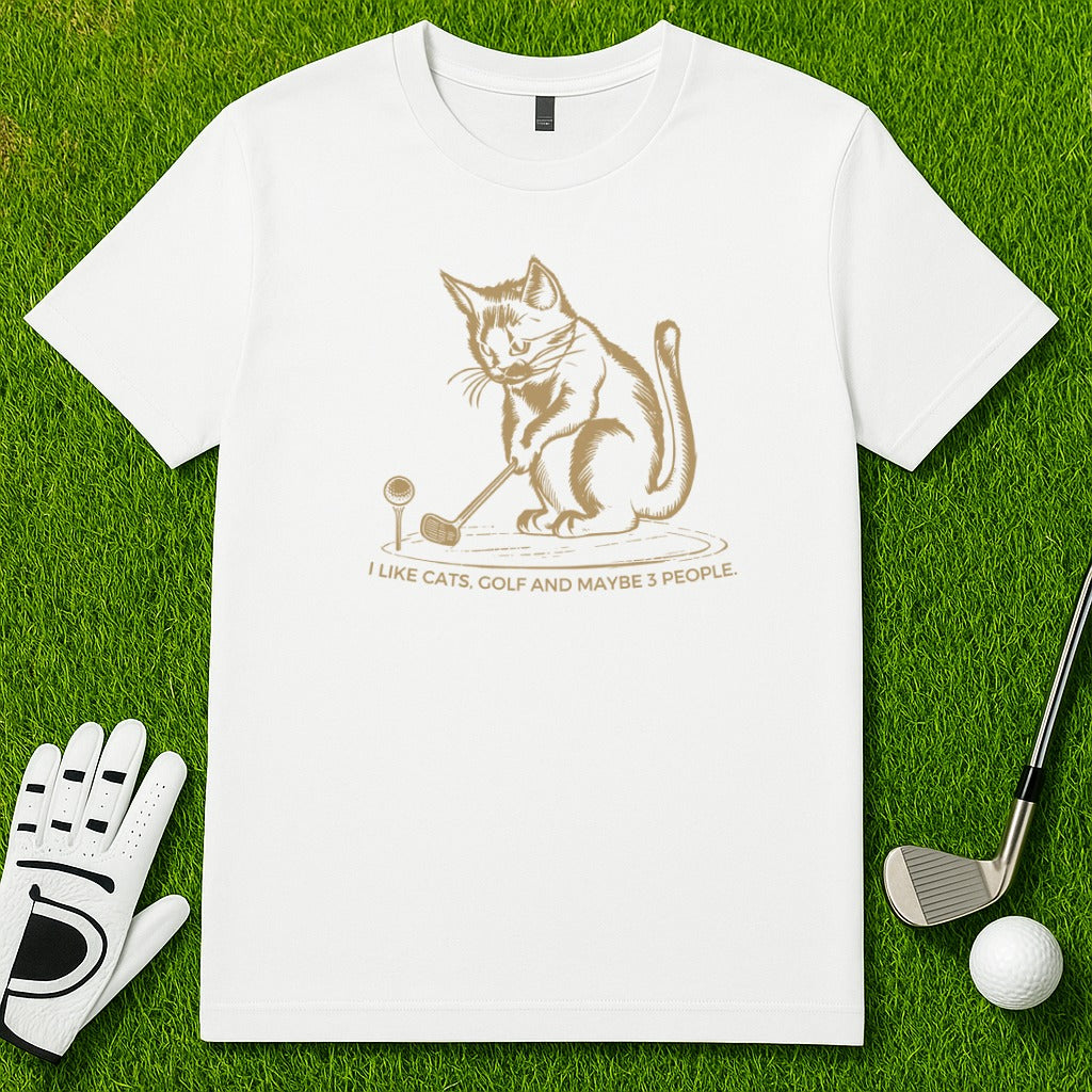 I Like Cats Golf And Maybe 3 People T-Shirt product