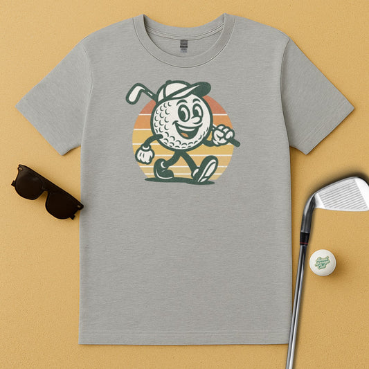 Retro Golf Ball Cartoon Graphic T-Shirt product type