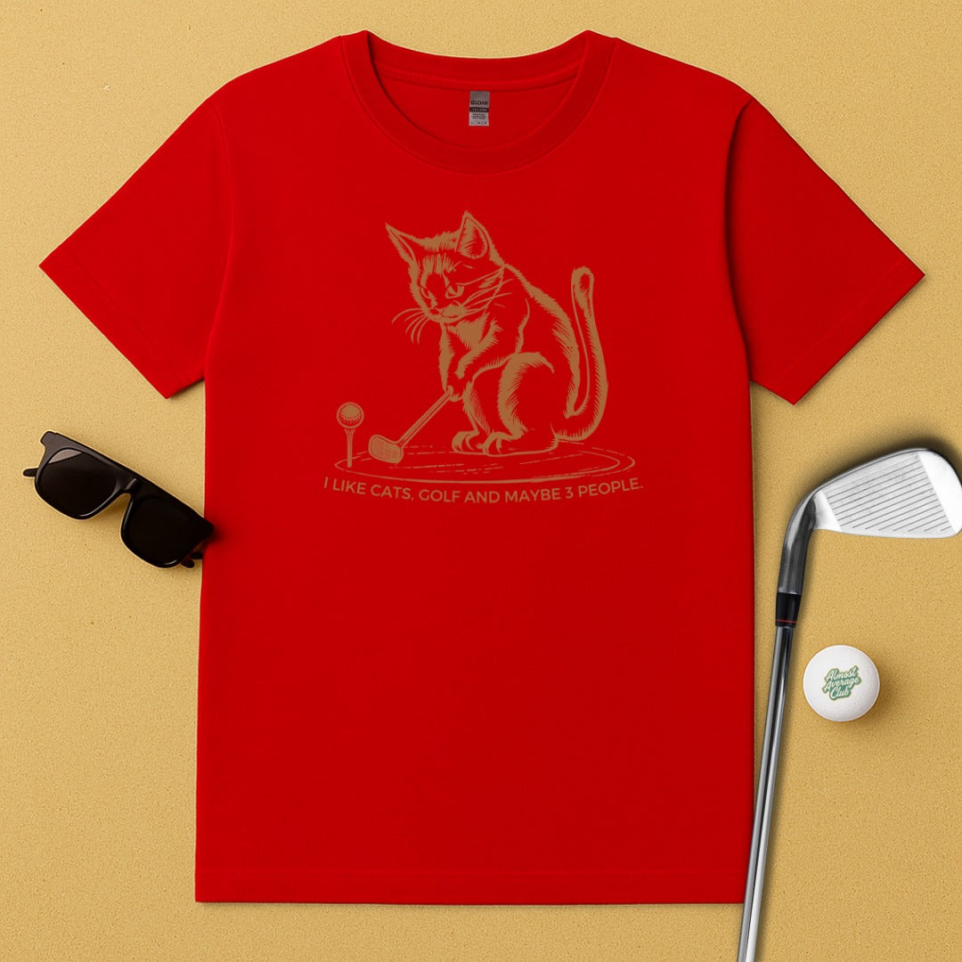 I Like Cats Golf and Maybe 3 People Funny T-Shirt product type