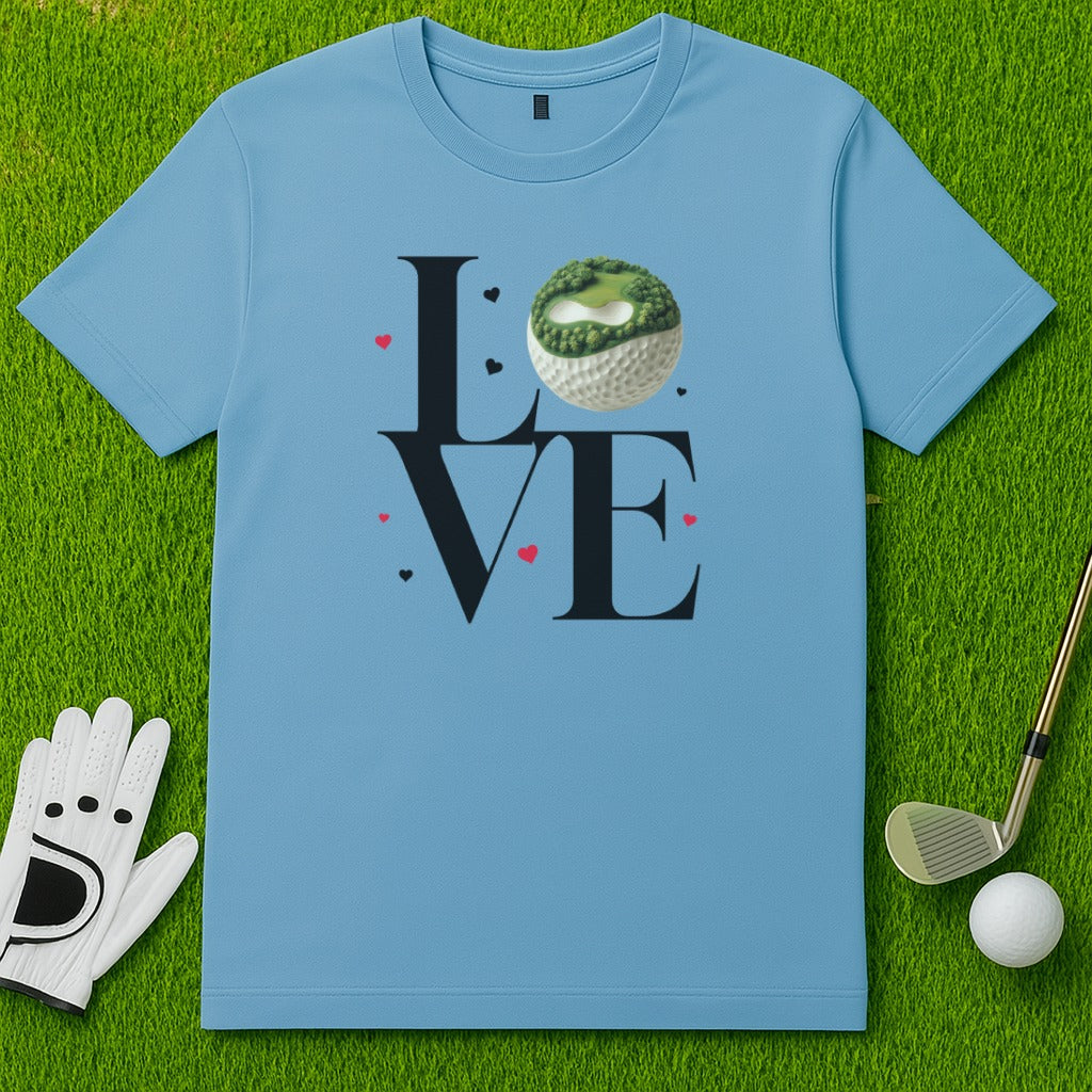 Love Golf Ball Themed Comfortable T-shirt product