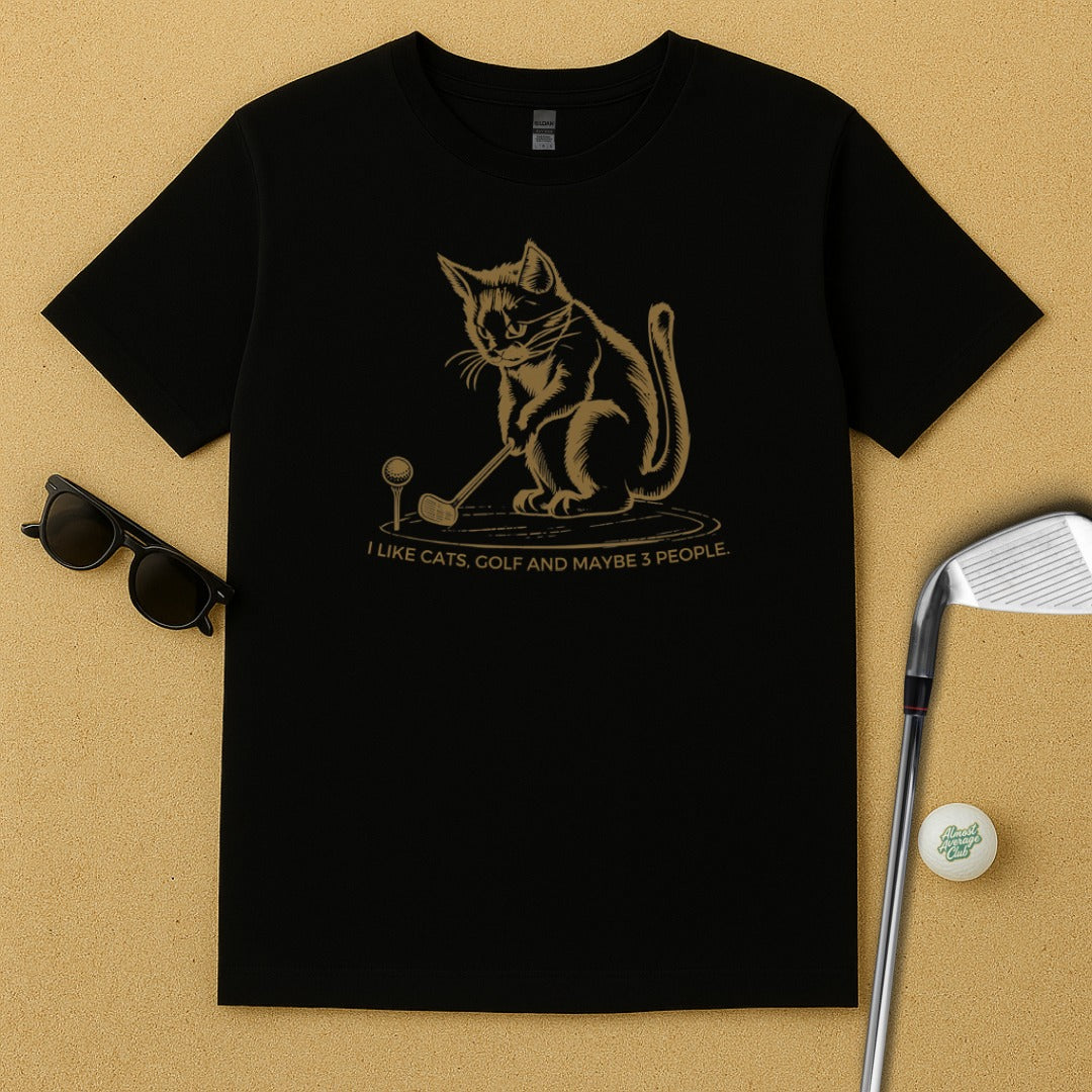 Cute Cat Golf Design Comfortable Casual Shirt product