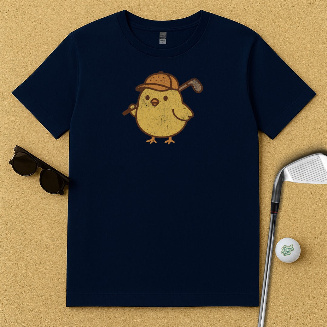 Cute Golfing Bird Cartoon Printed T-Shirt product