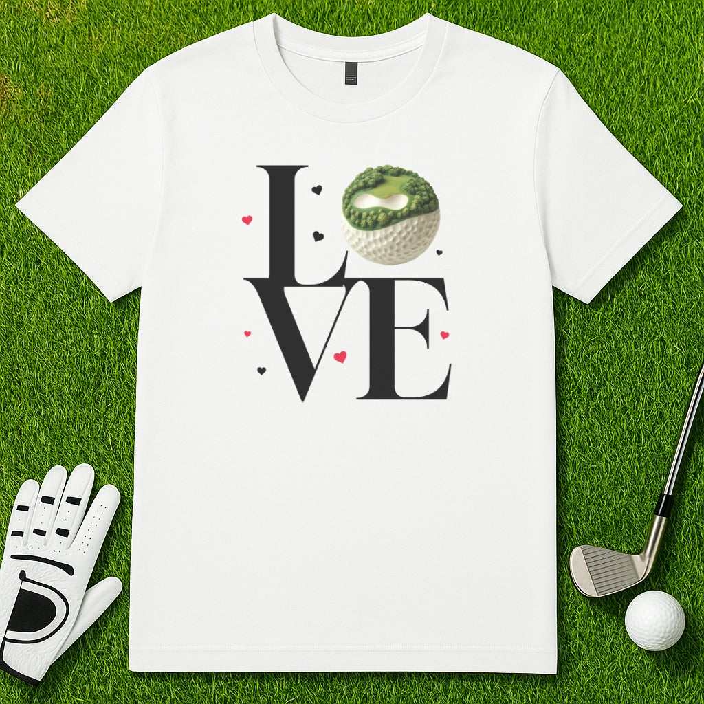 Love Golf Themed Graphic Tee shirt product type