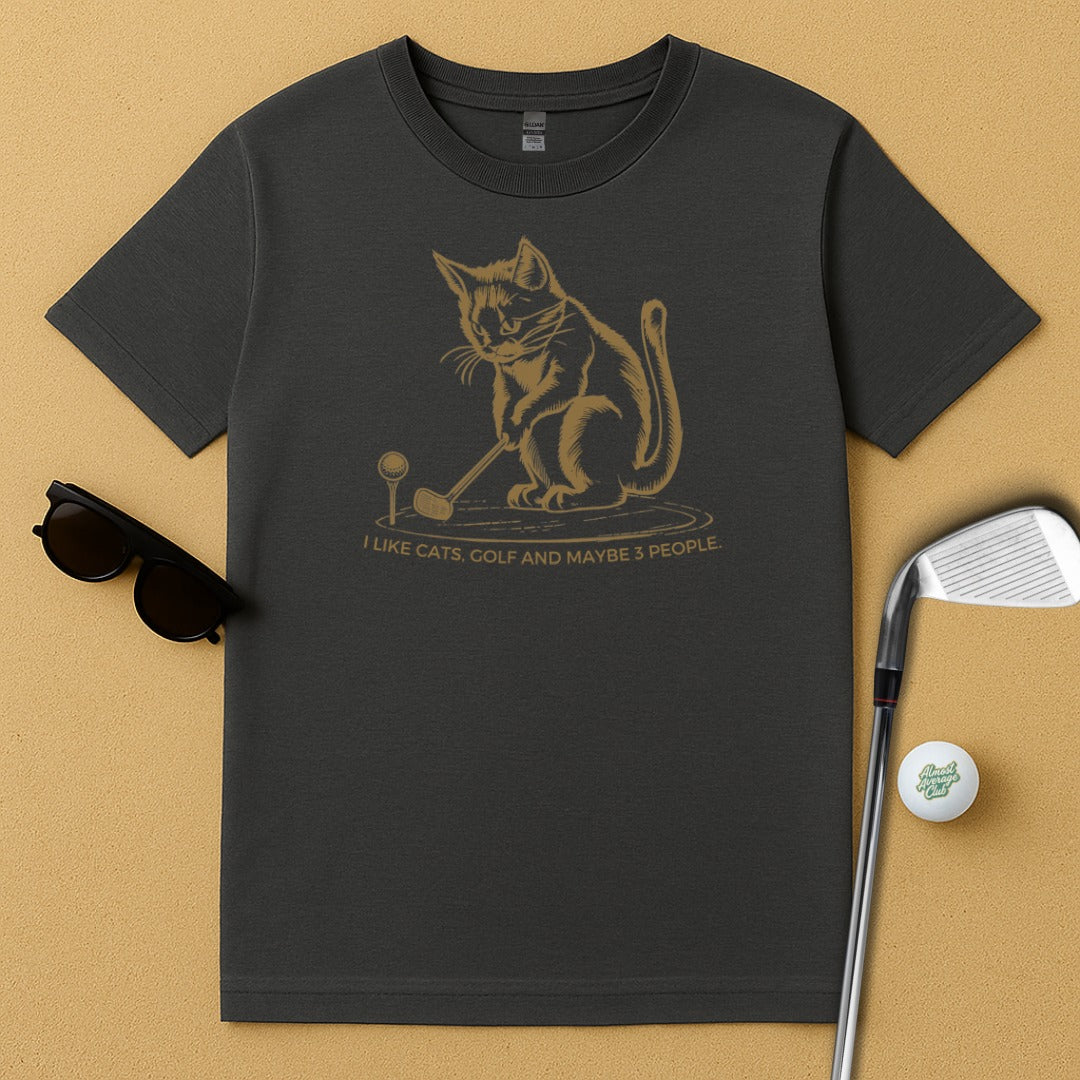 Playful Cat Golfing Graphic Tee Shirt Product Type