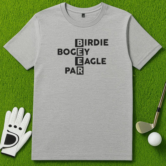 Birdie Bogey Eagle Par Word Design T-shirt product