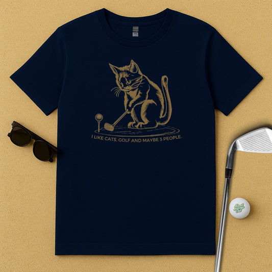 I Like Cats Golf and Maybe 3 People T-Shirt product