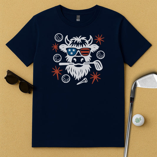 Fun Patriotic Yak Sports Design Short Sleeve T-Shirt product